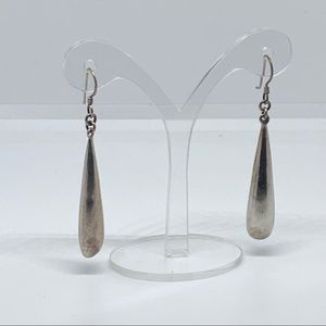 Vintage silver large drop earrings